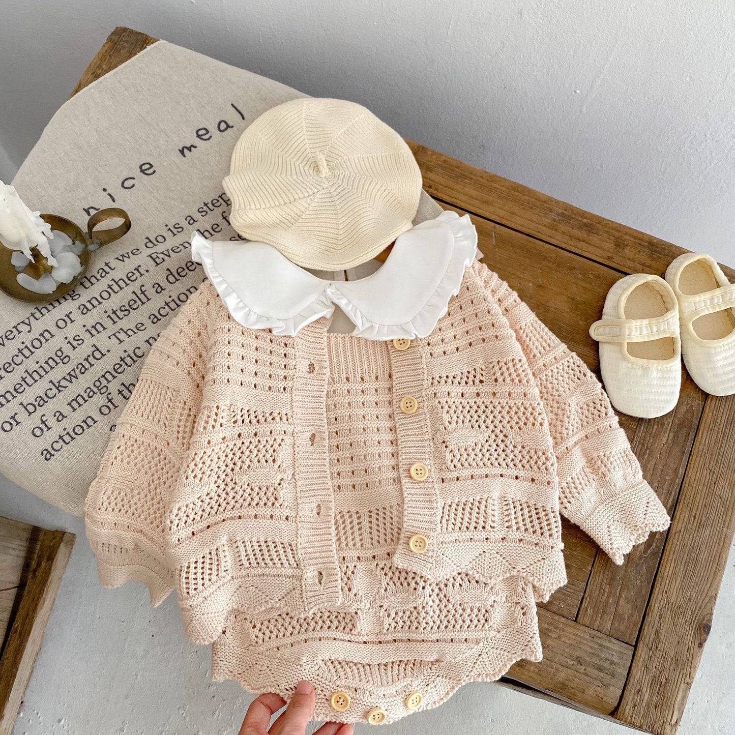 Ensemble en maille enfant fille