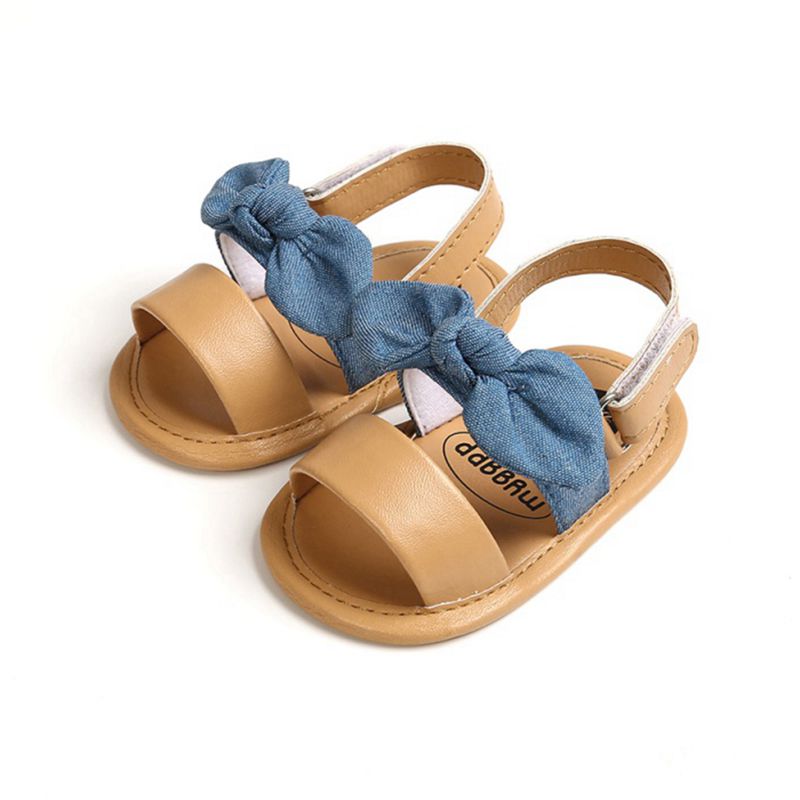 Sandales avec nœud bébé fille 