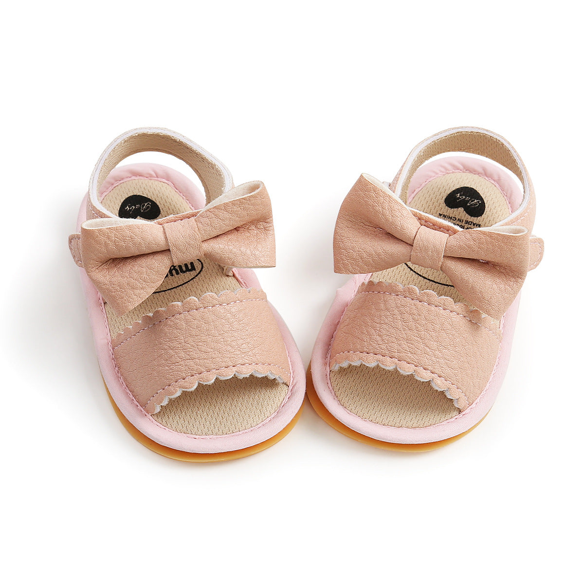 Sandales avec nœud bébé fille 