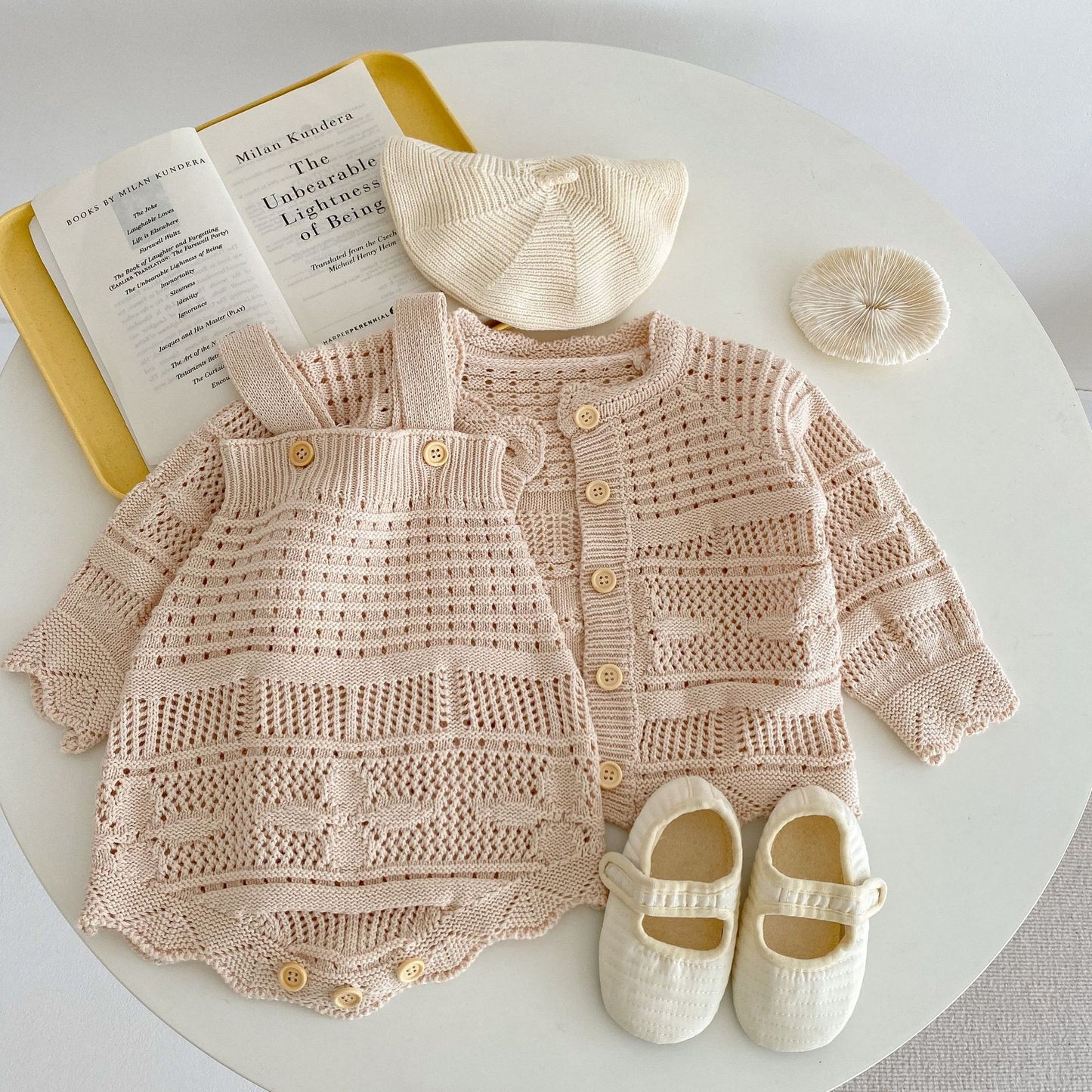 Ensemble en maille enfant fille