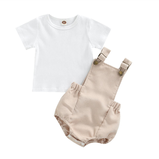 Ensemble salopette t-shirt bébé garçon